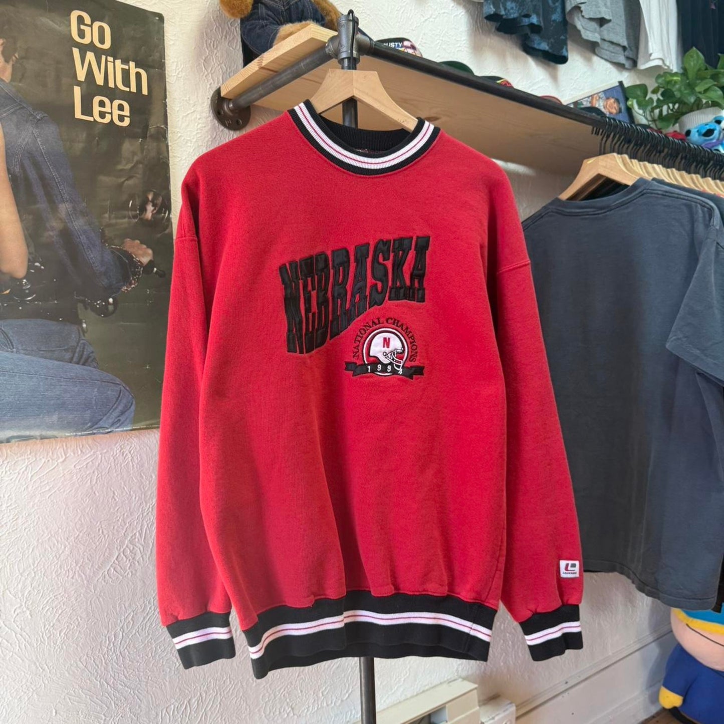 Vintage 90s Nebraska Huskers National Champs Legends Crewneck - X-Large