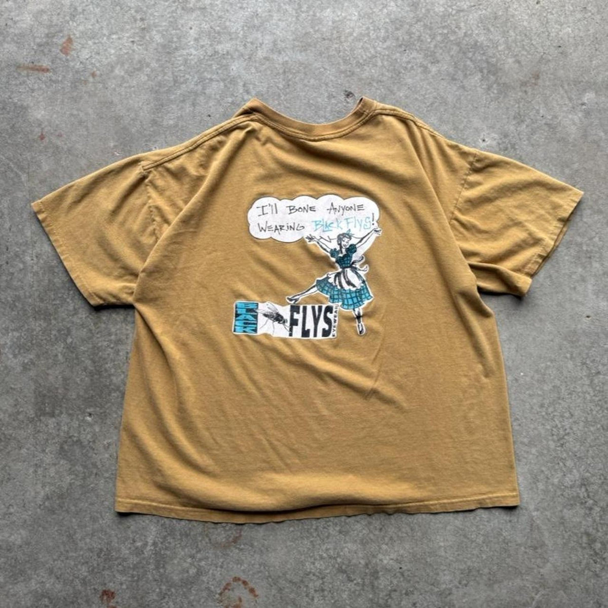 Vintage 90s Black Flys Eyewear I’ll Bone Anyone T-Shirt - X-Large