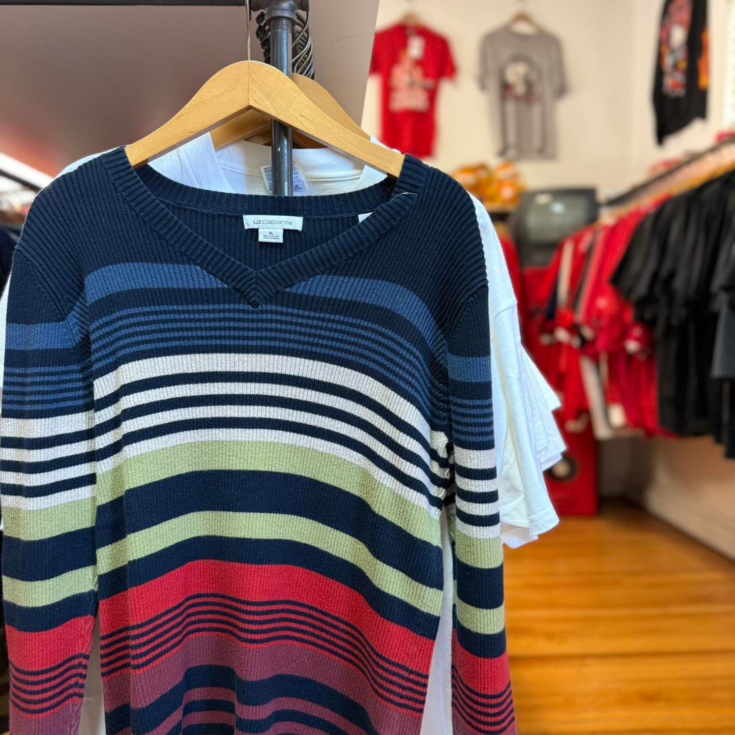 Vintage 90s Liz Clairborne Striped Sweater - X-Large (W)