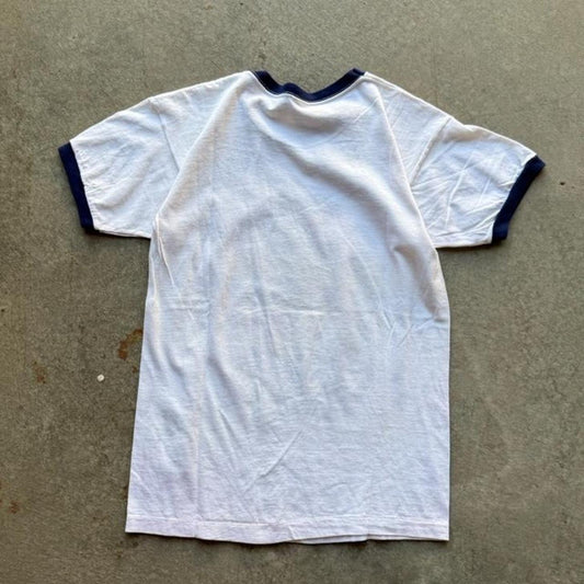 Vintage 80s Nebraska Go Big Eight Champion Blue Bar T-Shirt - Medium