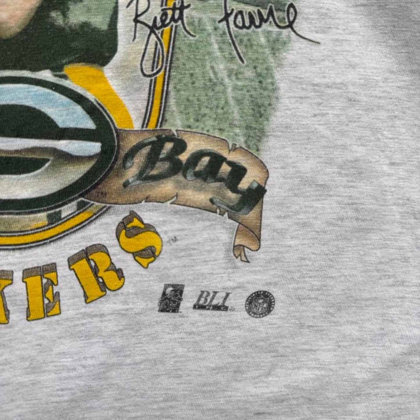 Vintage 90s Green Bay Packers Brett Favre NFL T-Shirt - Kids 10-12