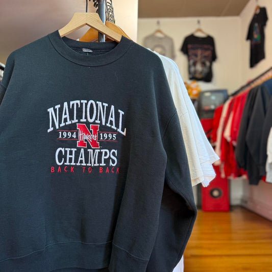 Vintage 1995 National Champs Nebraska Huskers Crewneck - X-Large