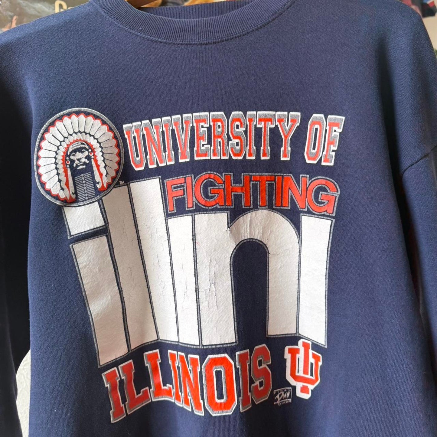 Vintage 90s University of Fighting Irish Illini Crewneck - X-Large