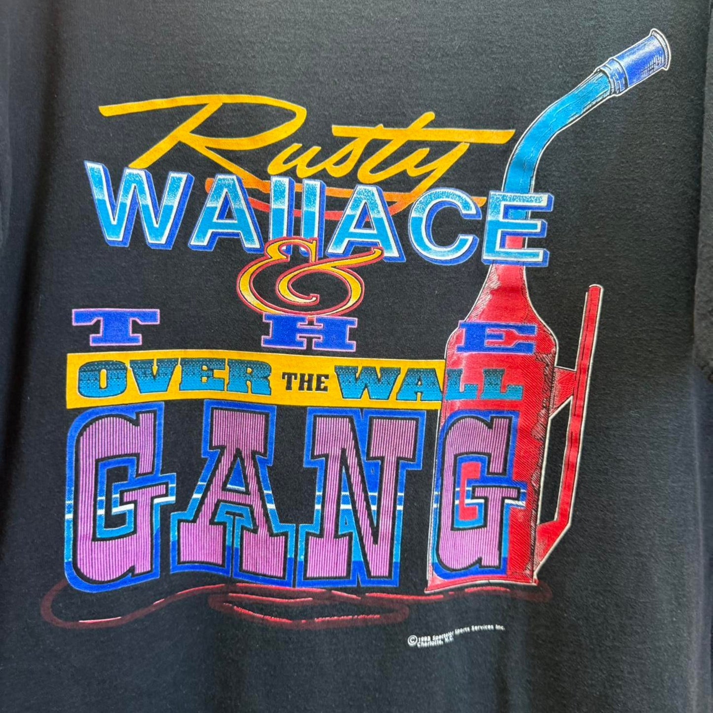 Vintage Rusty Wallace Over the Wall Gang Racing NASCAR T-Shirt - Large