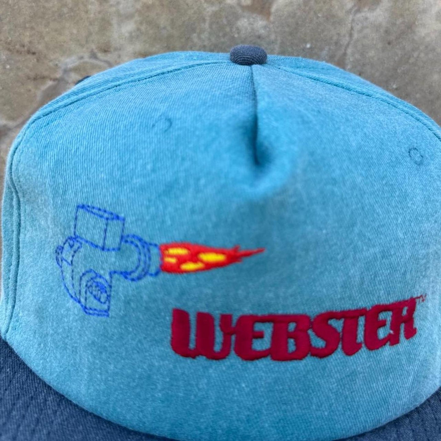 Vintage 90s Webster Flaming Engine Snapback