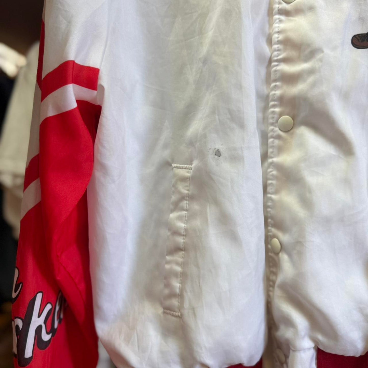 Vintage 90s Nebraska Huskers Chalkline AOP Satin Jacket - Large