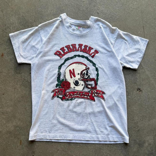 Vintage 90s Nebraska Huskers Grateful Dead T-Shirt - Large