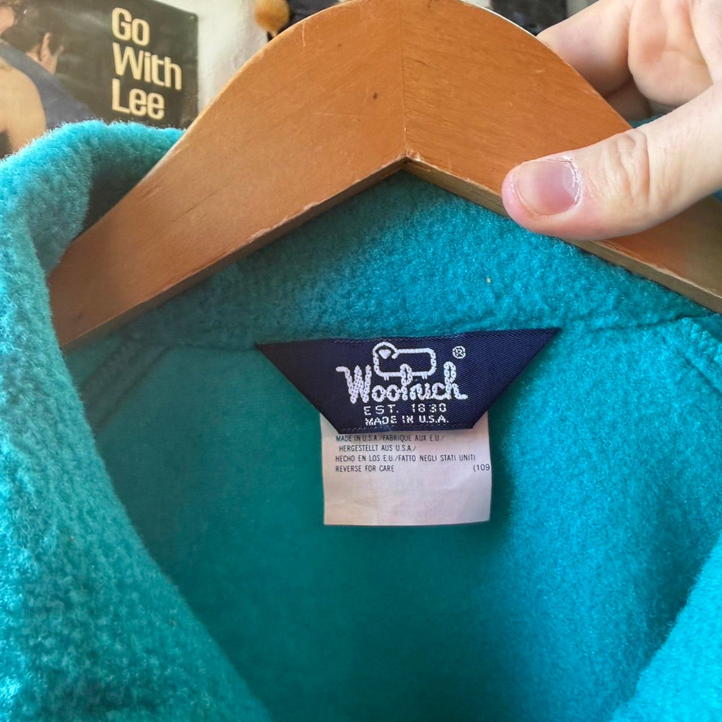Vintage 90s Woolrich Skiing Zip Up Fleece Jacket - Large