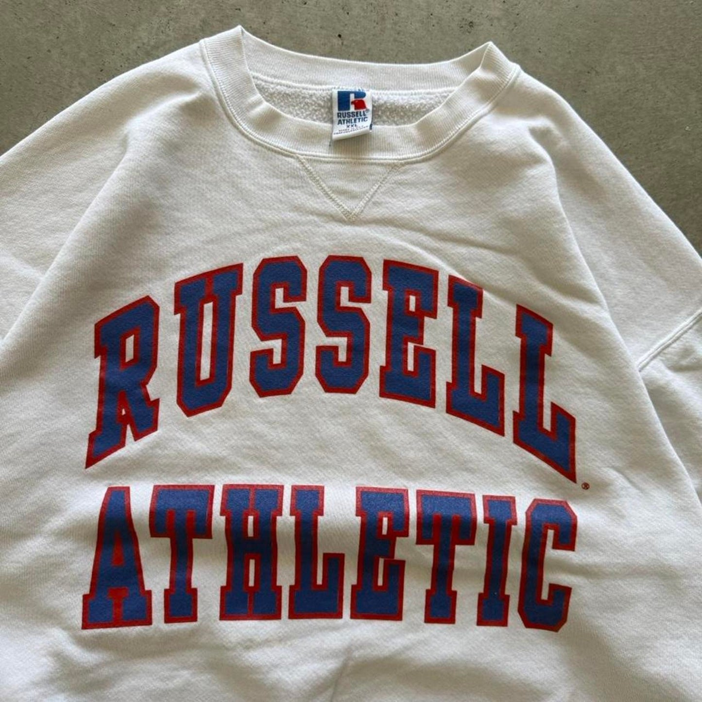 Vintage 90s Russell Athletic Distressed Crewneck - XX-Large