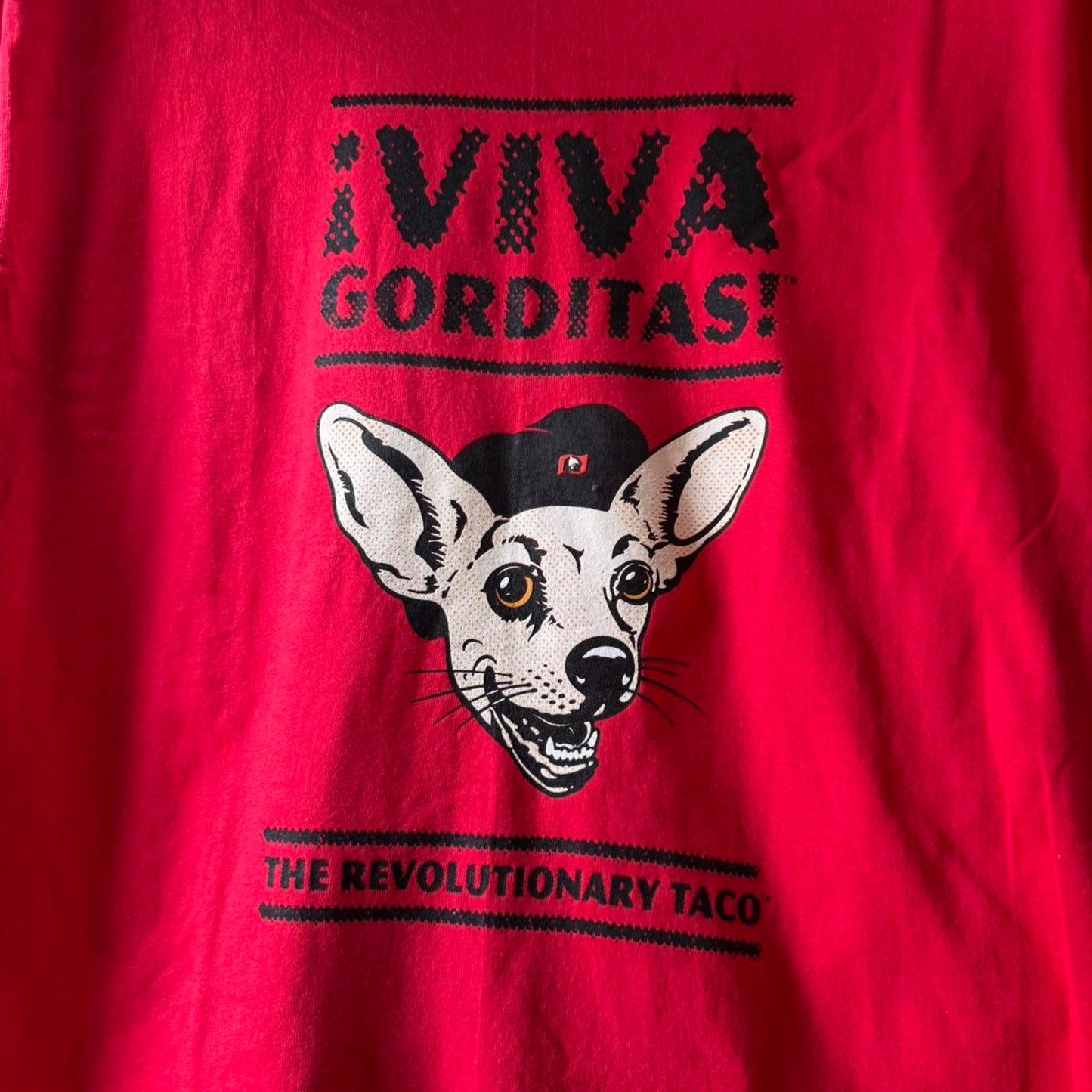 Vintage 90s Taco Bell Gorditas Chihuahua T-Shirt - Medium