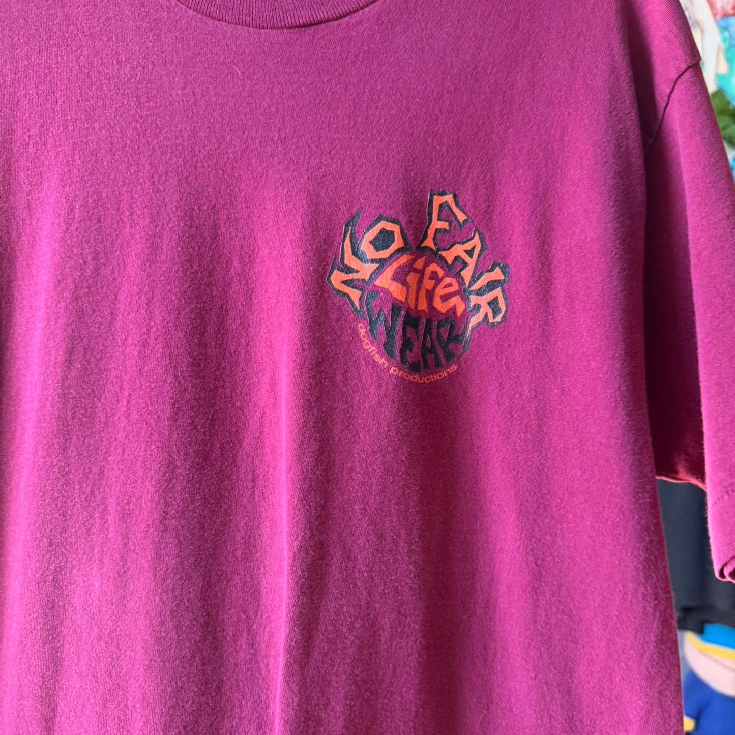 Vintage 90s No Fair Life Wear Text Humor T-Shirt - Large