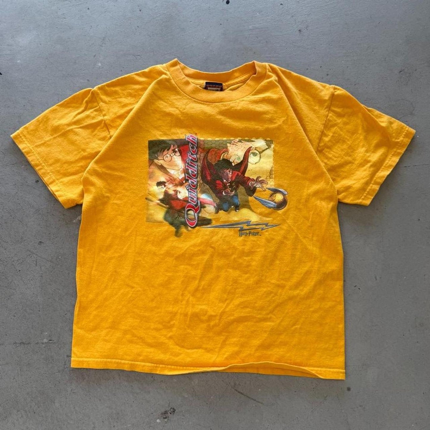 Vintage Harry Potter Quidditch Golden Snitch T-Shirt - Kids X-Large 18