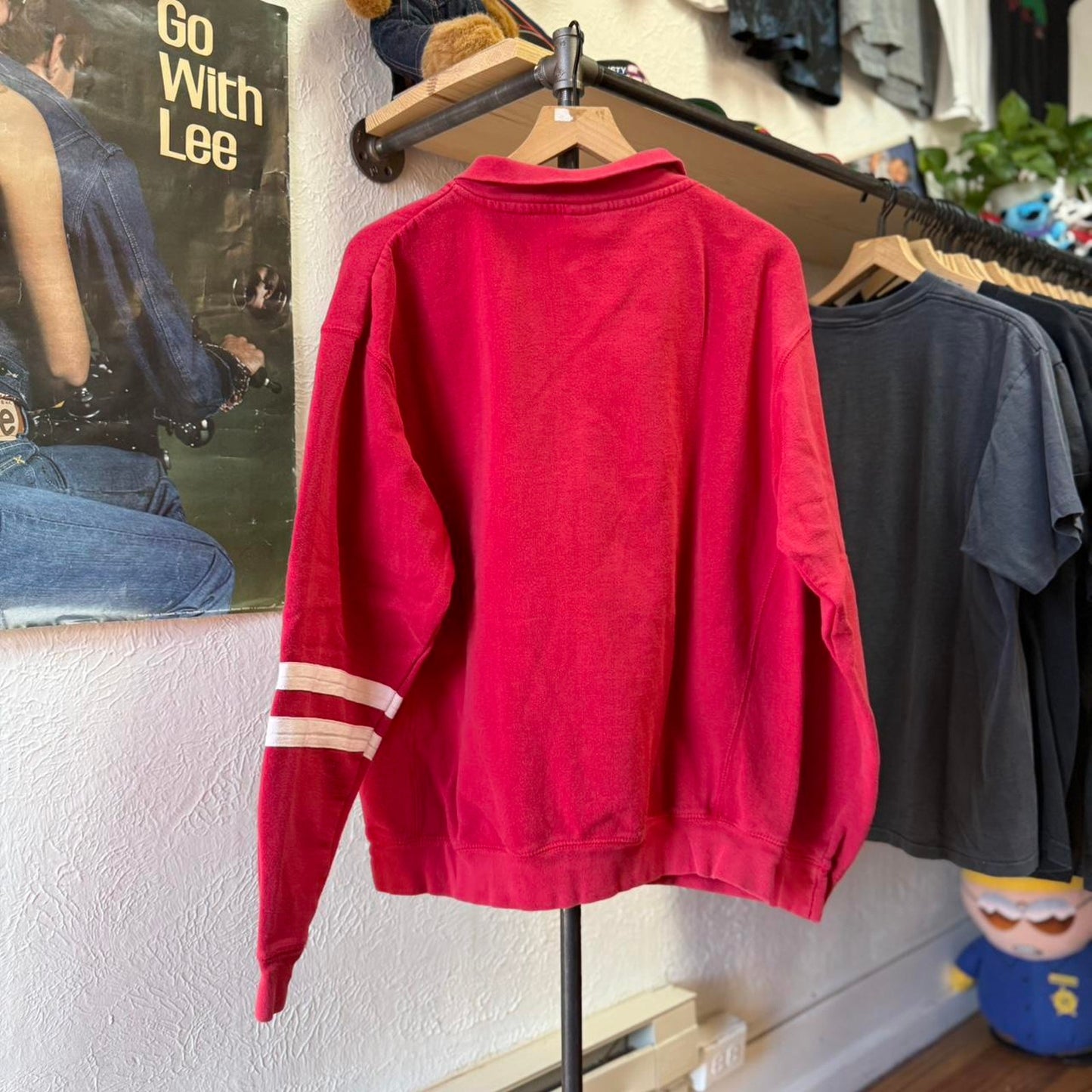 Vintage Y2K Nebraska NU Huskers Quarter Zip Crewneck - XX-Large (W)