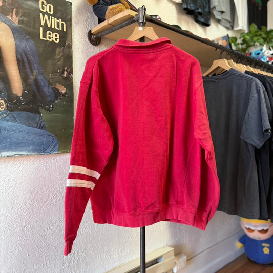 Vintage Y2K Nebraska NU Huskers Quarter Zip Crewneck - XX-Large (W)