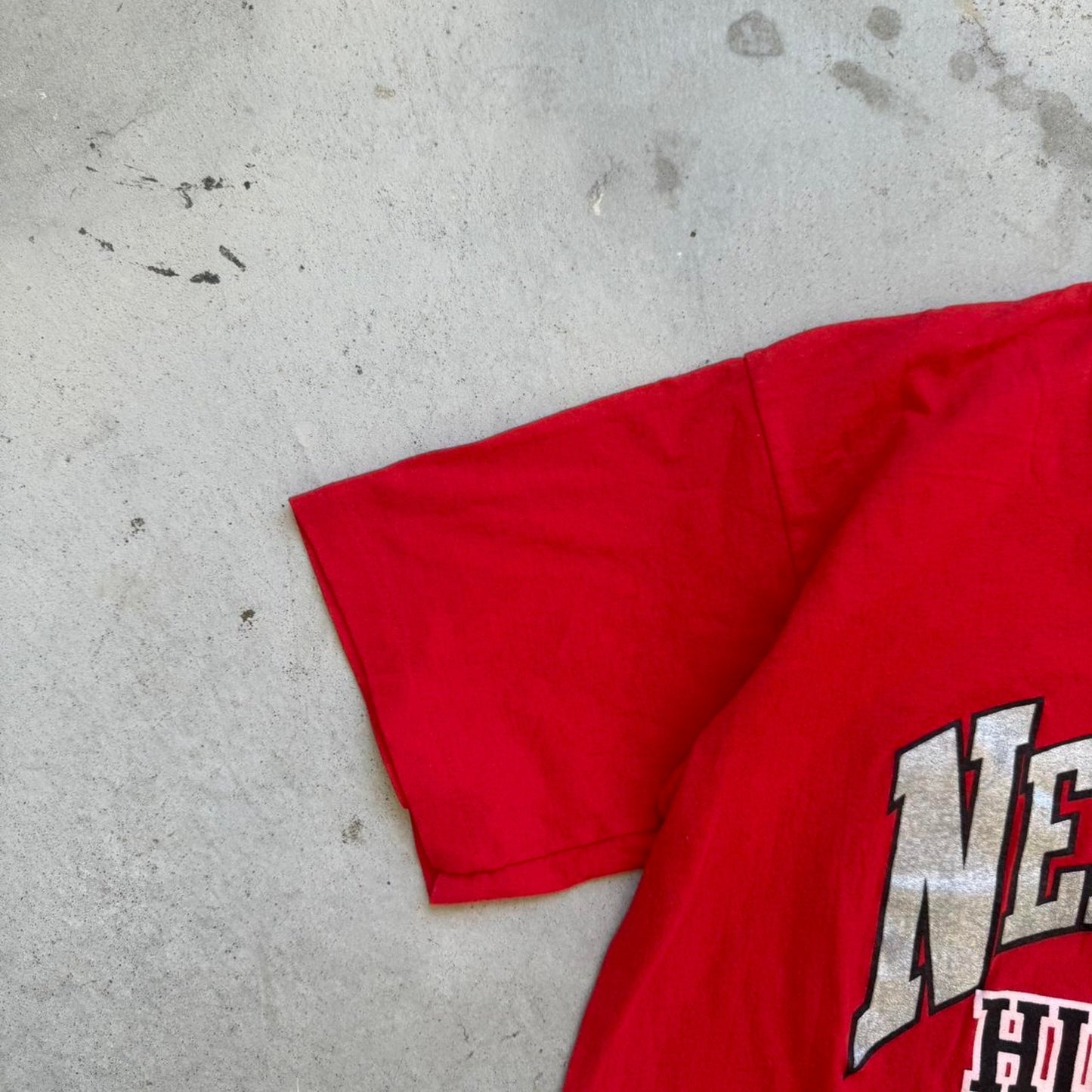 Vintage 80s Nebraska Huskers Champion Helmet T-Shirt - Large