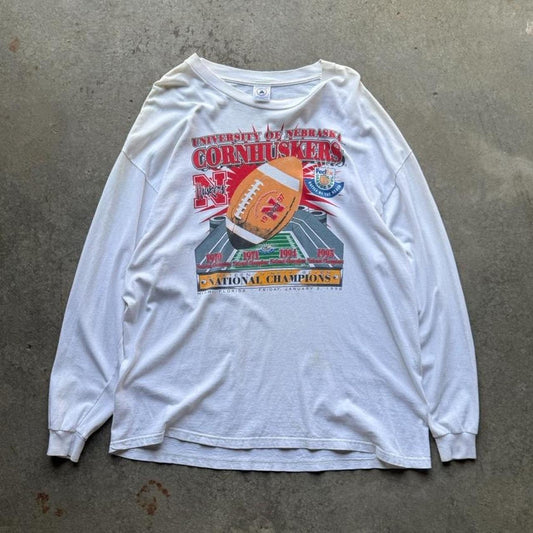 Vintage Nebraska Husker Cornhuskers Longsleeve T-Shirt - X-Large
