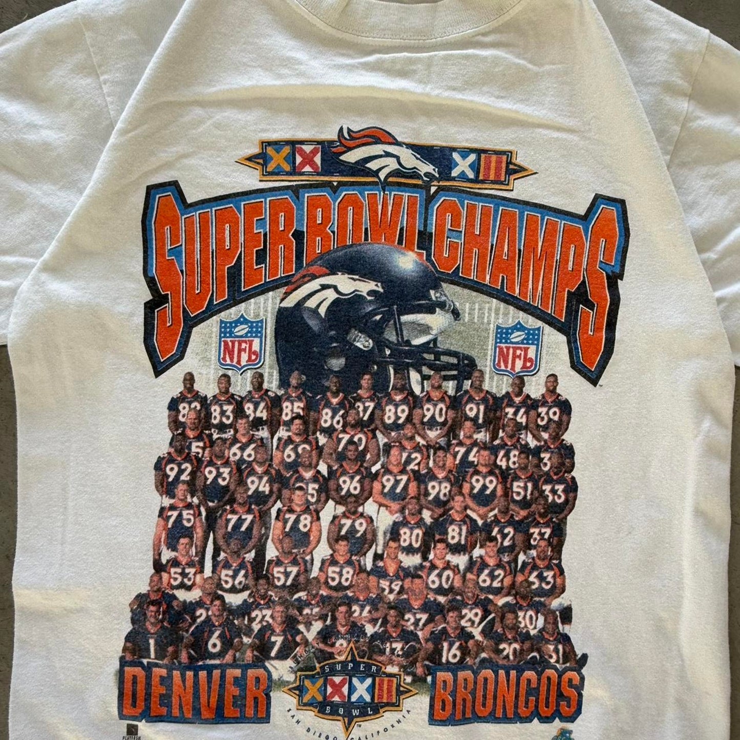 Vintage 90s Super Bowl Champions Broncos T-Shirt - Kids Large 14-16
