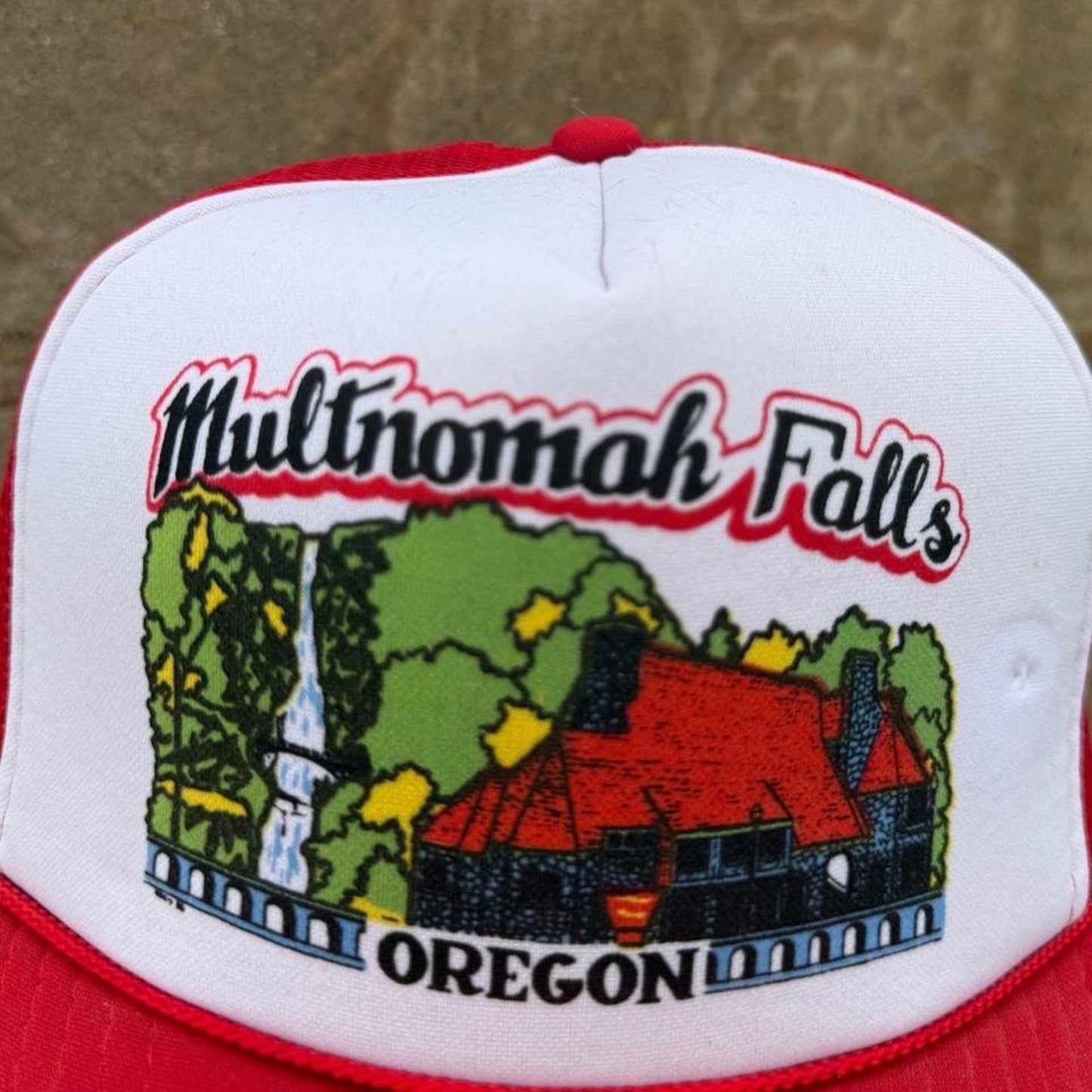 Vintage 90s Multnomah Falls Oregon Trucker Cap