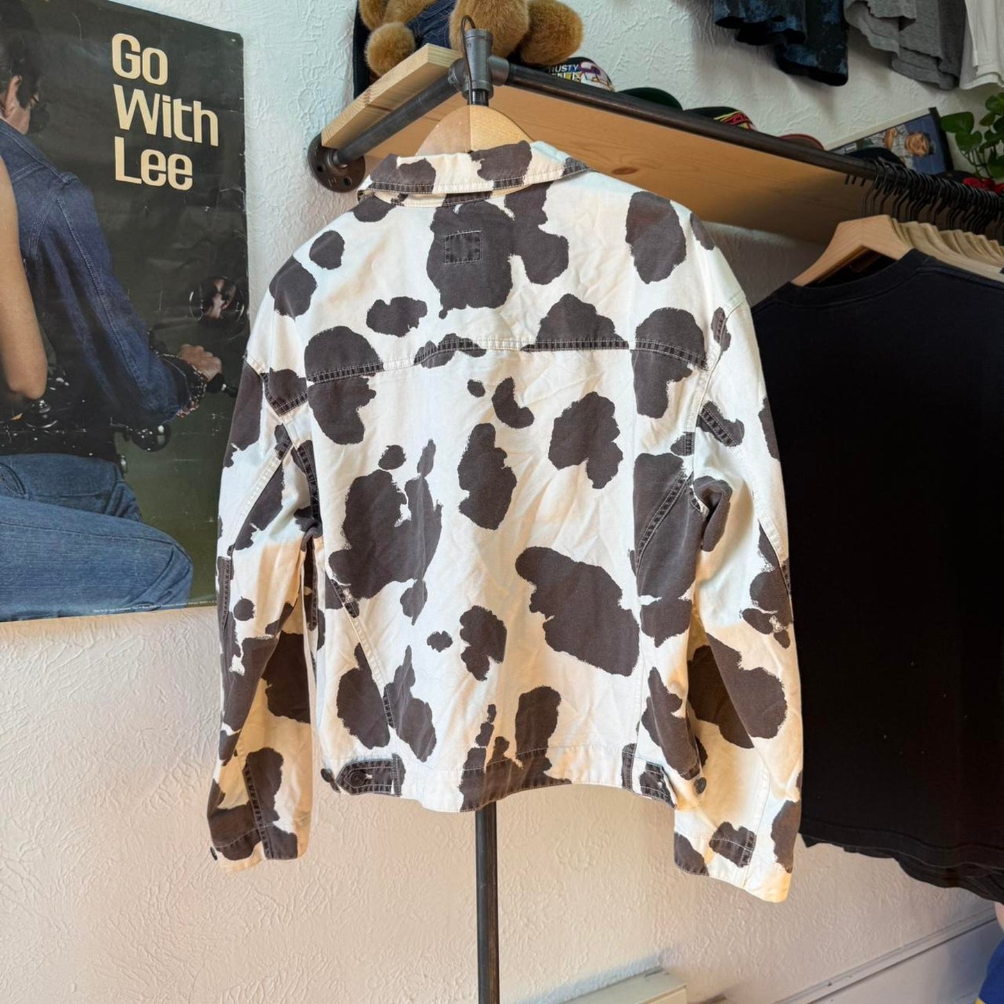Vintage 90s Lizwear Cow Print Zip Up Jacket - Medium (W)