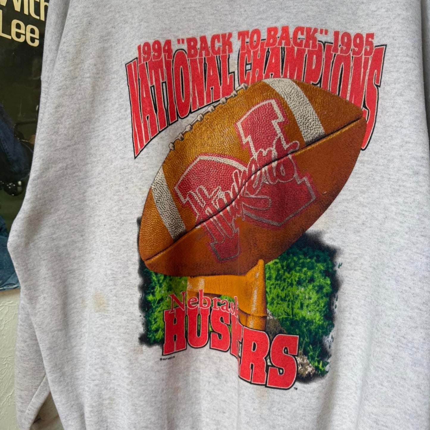 Vintage 90s Nebraska Huskers Football Crewneck - XX-Large