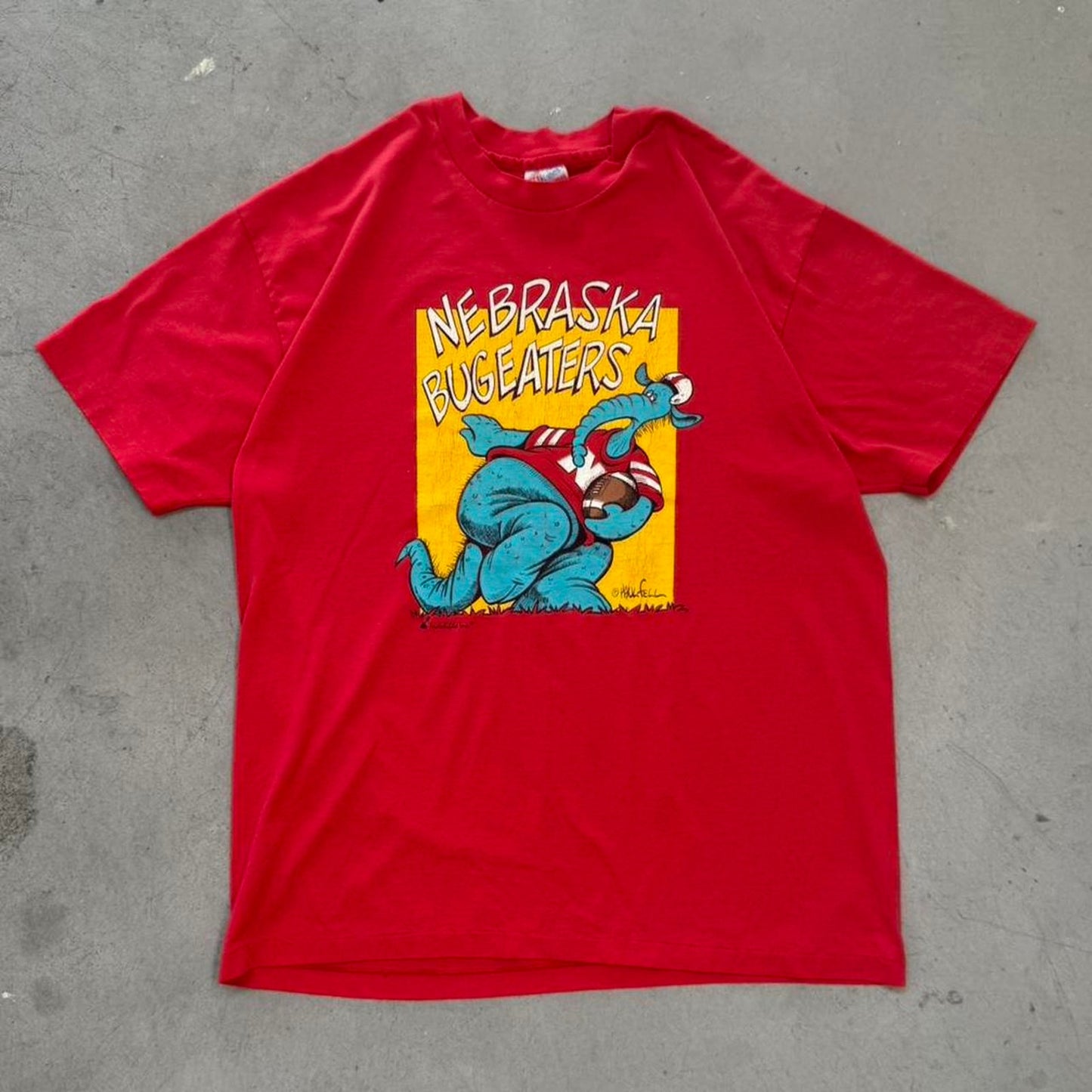 Vintage 90s Nebraska Bugeaters Huskers Football T-Shirt - X-Large