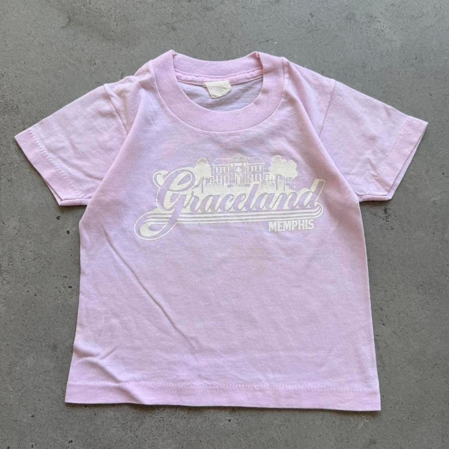 Vintage 80s Elvis Graceland Memphis T-Shirt - Kids Medium