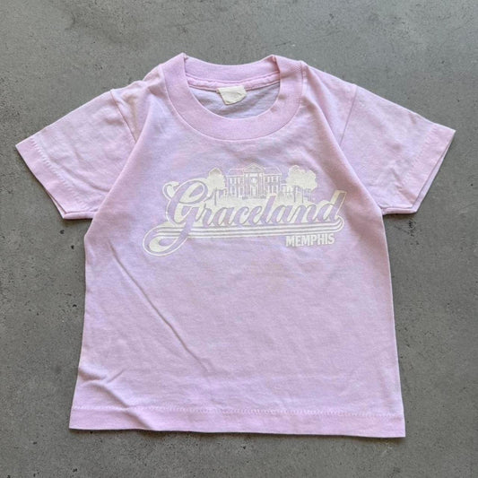 Vintage 80s Elvis Graceland Memphis T-Shirt - Kids Medium