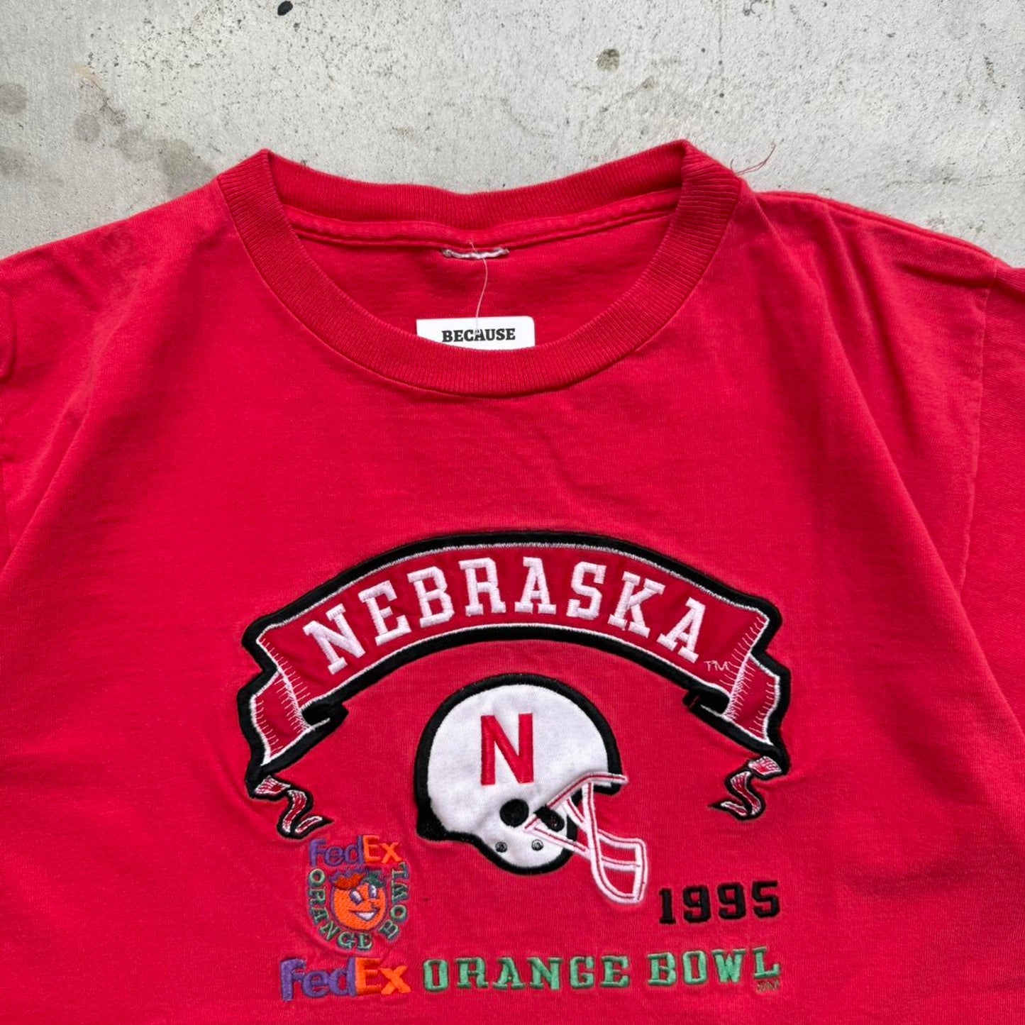Vintage 1995 Nebraska Huskers FedEx Orange Bowl T-Shirt - Large