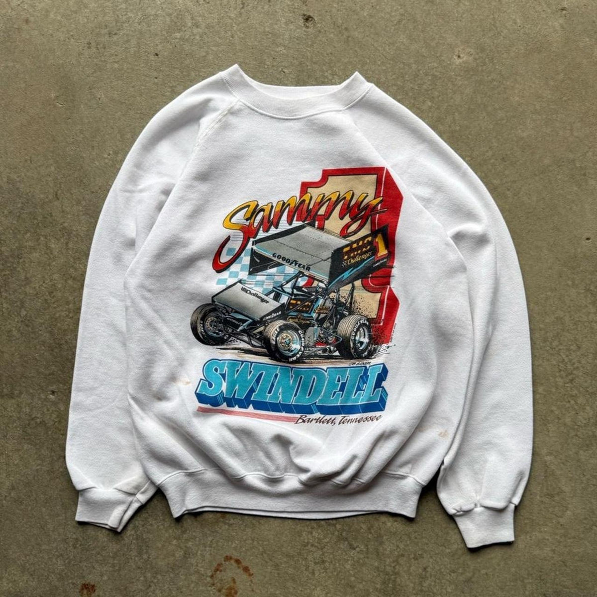 Vintage 90s Dirt Track Racing Swindell Crewneck - Large