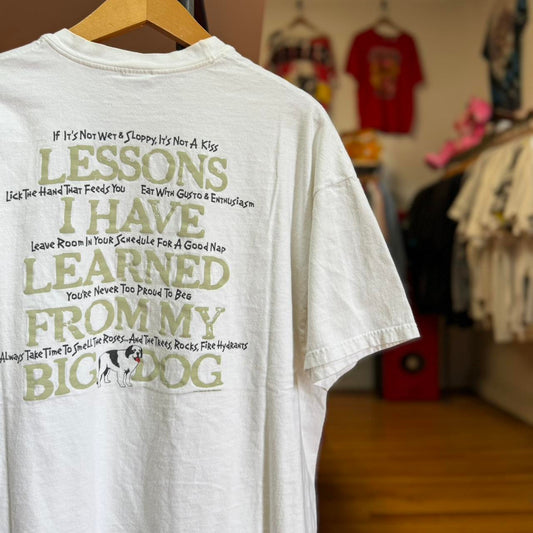 Vintage 90s Big Dogs Lessons I Learned Animal T-Shirt