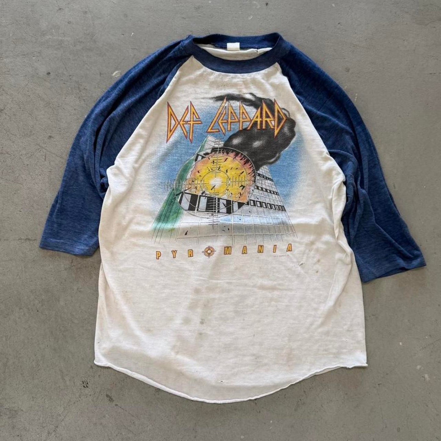 Vintage 80s Led Zeppelin Pyromania Band T-Shirt - X-Large