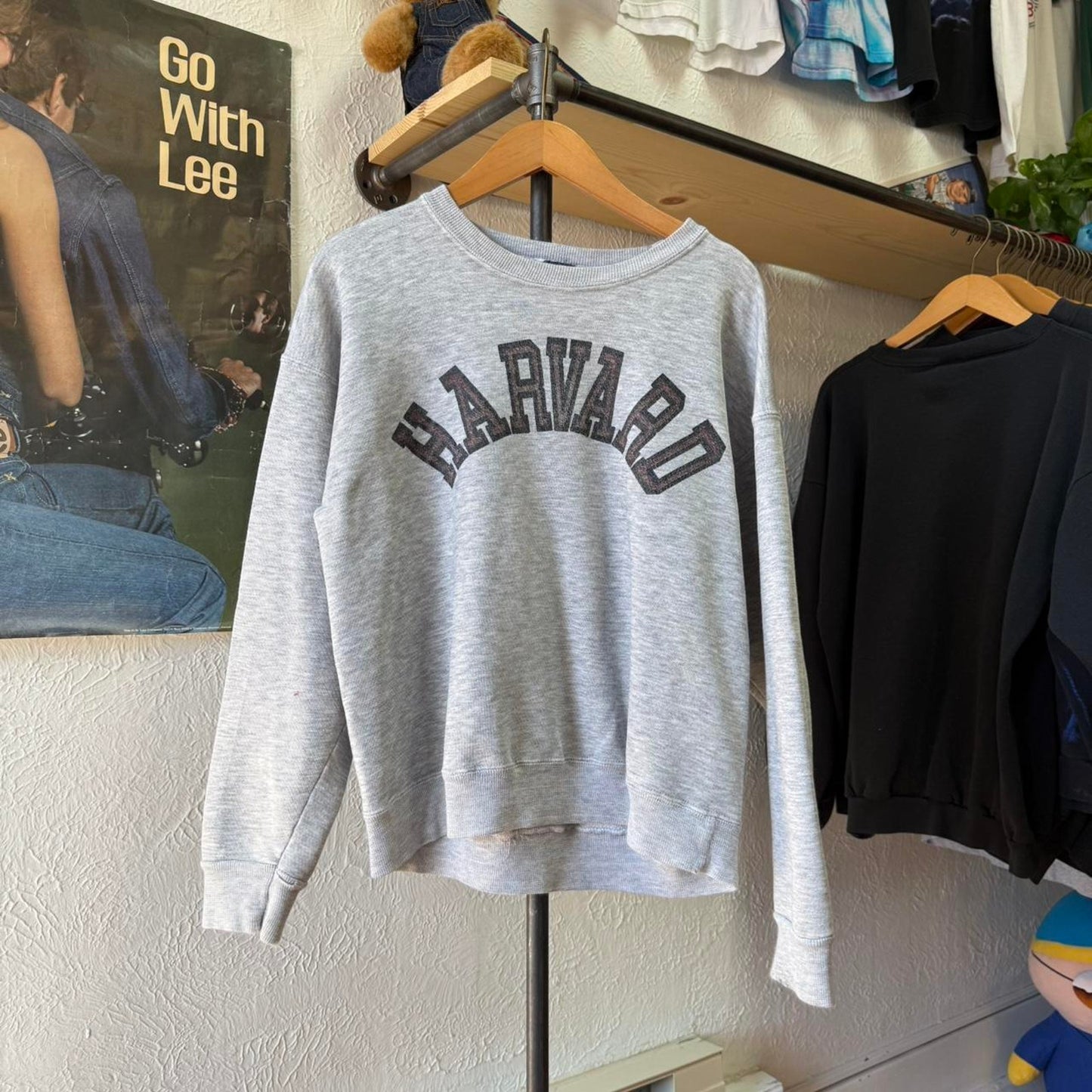 Vintage 80s Harvard Spell Out Crewneck - Medium