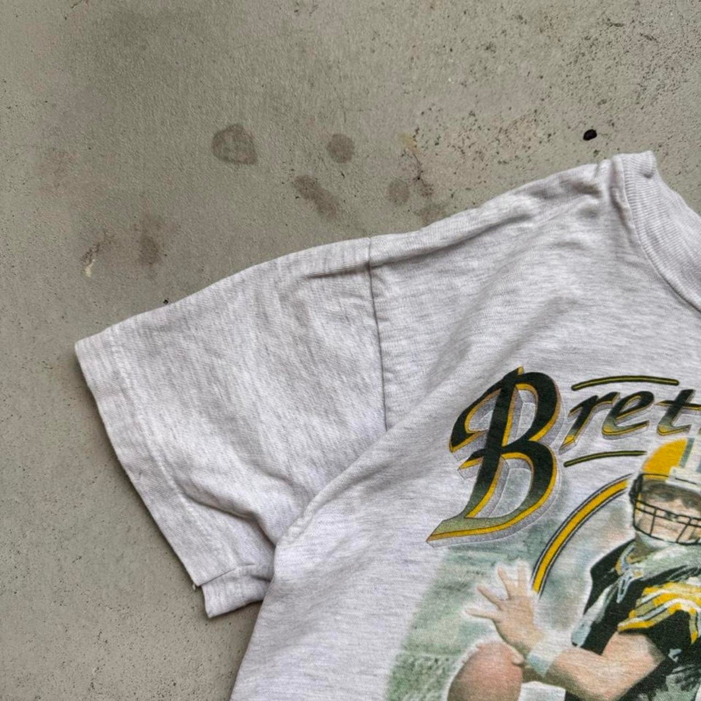 Vintage 90s Green Bay Packers Brett Favre NFL T-Shirt - Kids 10-12