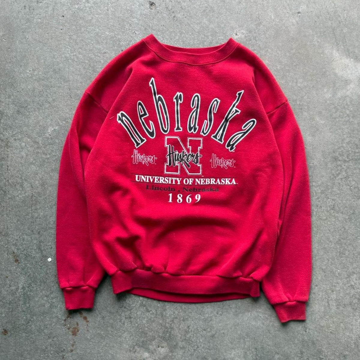 Vintage 90s Nebraska Huskers University Crewneck - X-Large