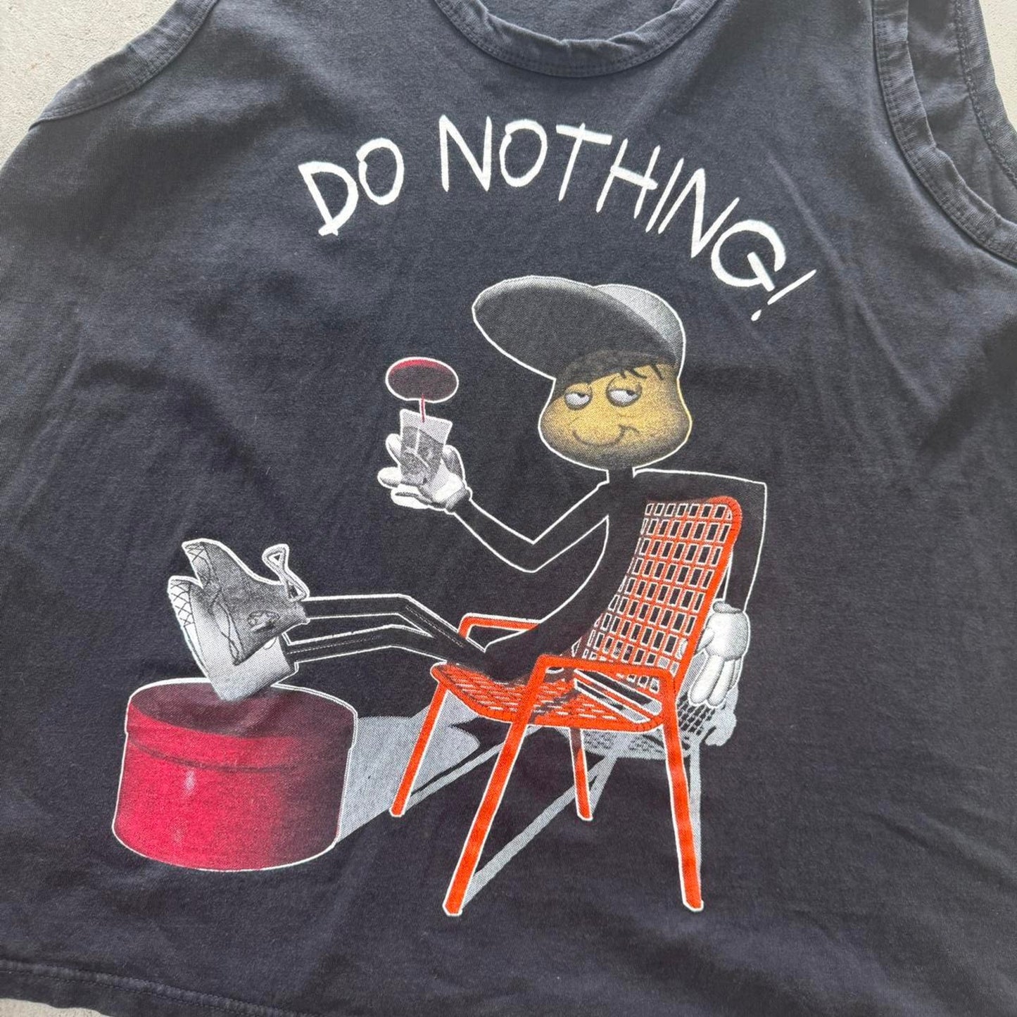 Vintage 90s Do Nothing Cartoon Tank Top - Large
