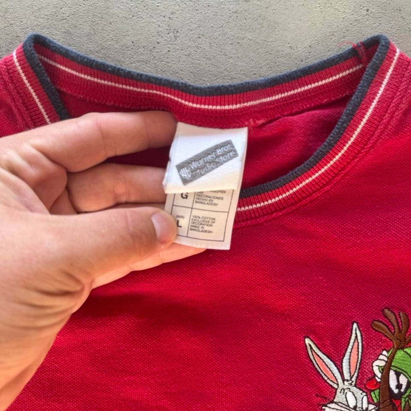 Vintage 90s Looney Tunes Cartoon Taz Pocket T-Shirt - Large