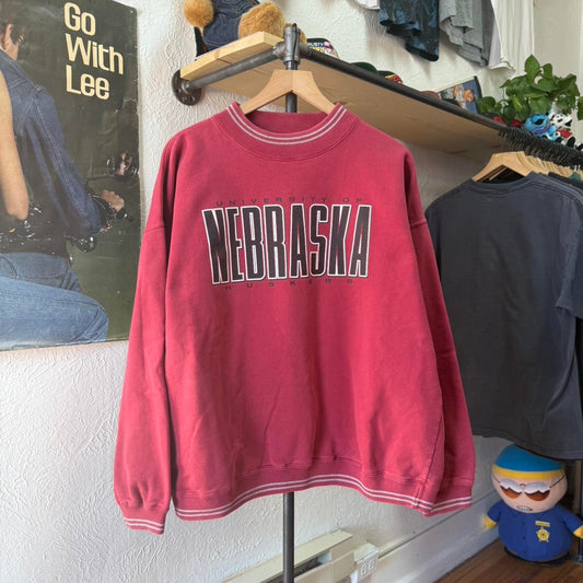 Vintage 90s Nebraska Huskers Spell Out Crewneck - XX-Large