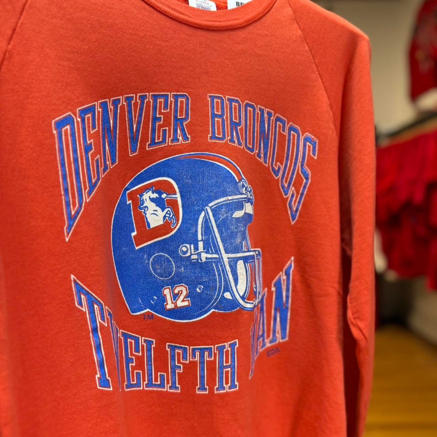 Vintage 80s Denver Broncos Twelfth Man NFL Crewneck