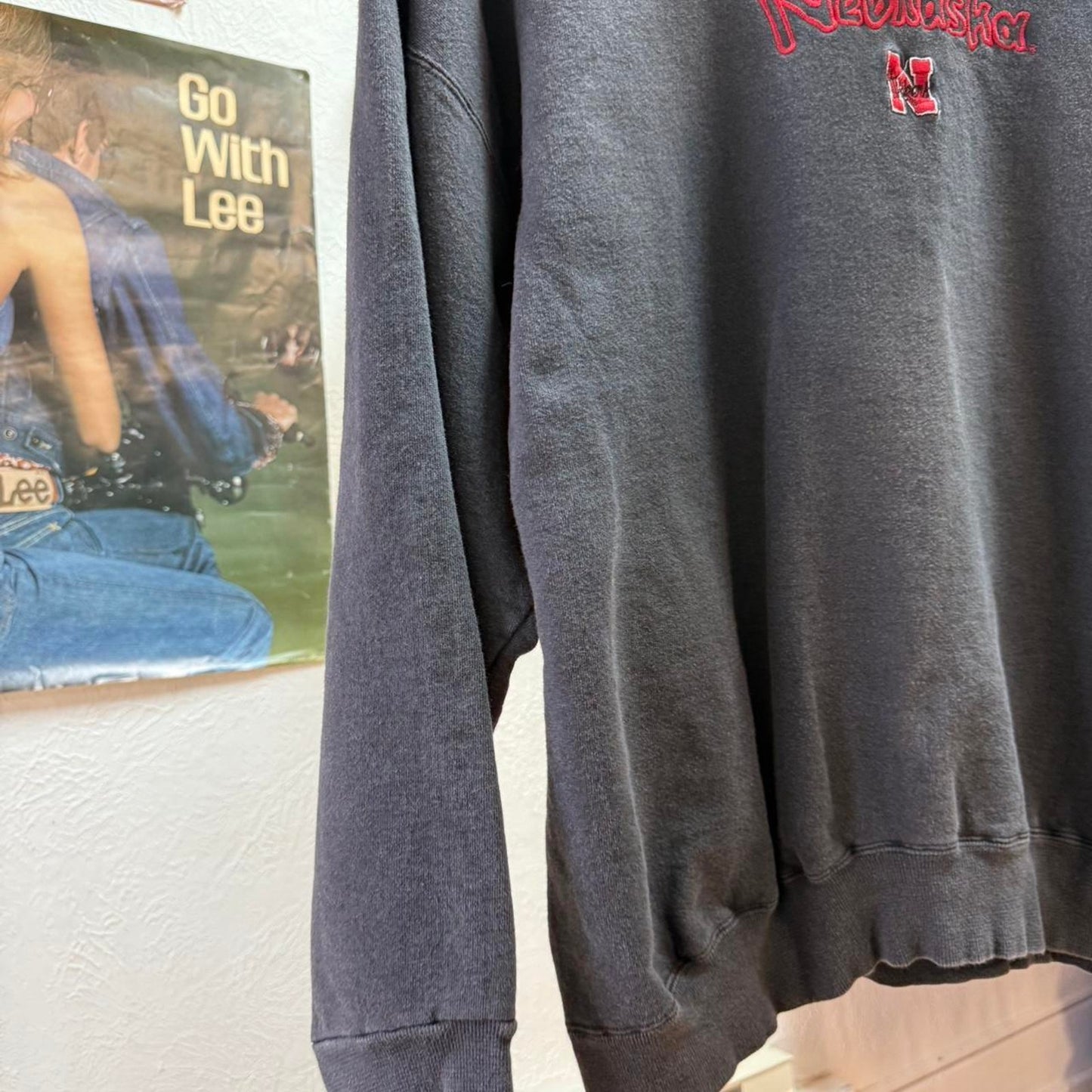 Vintage 90s Nebraska Huskers Embroidered Crewneck - X-Large