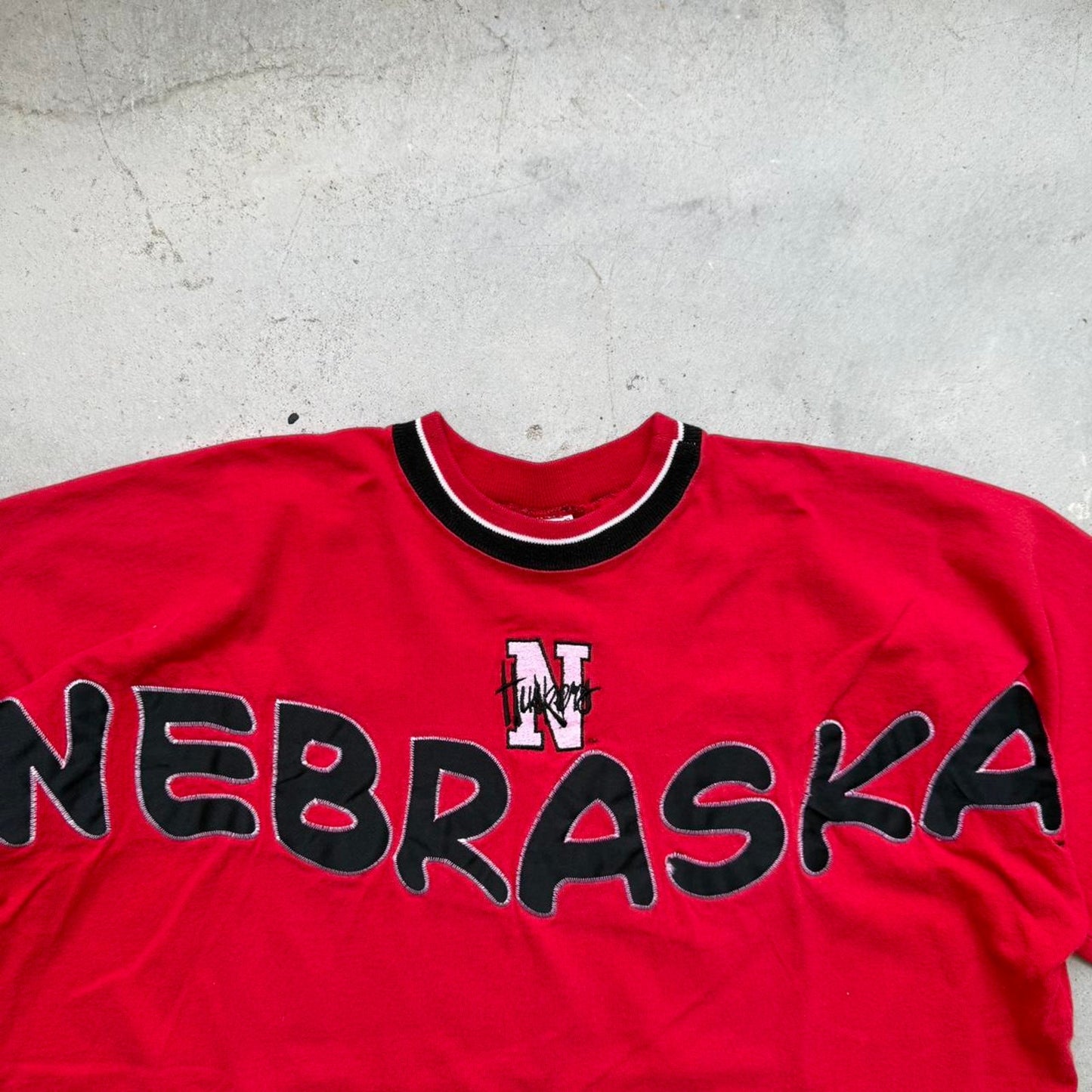 Vintage 90s Nebraska Huskers Spell Out T-Shirt - X-Large