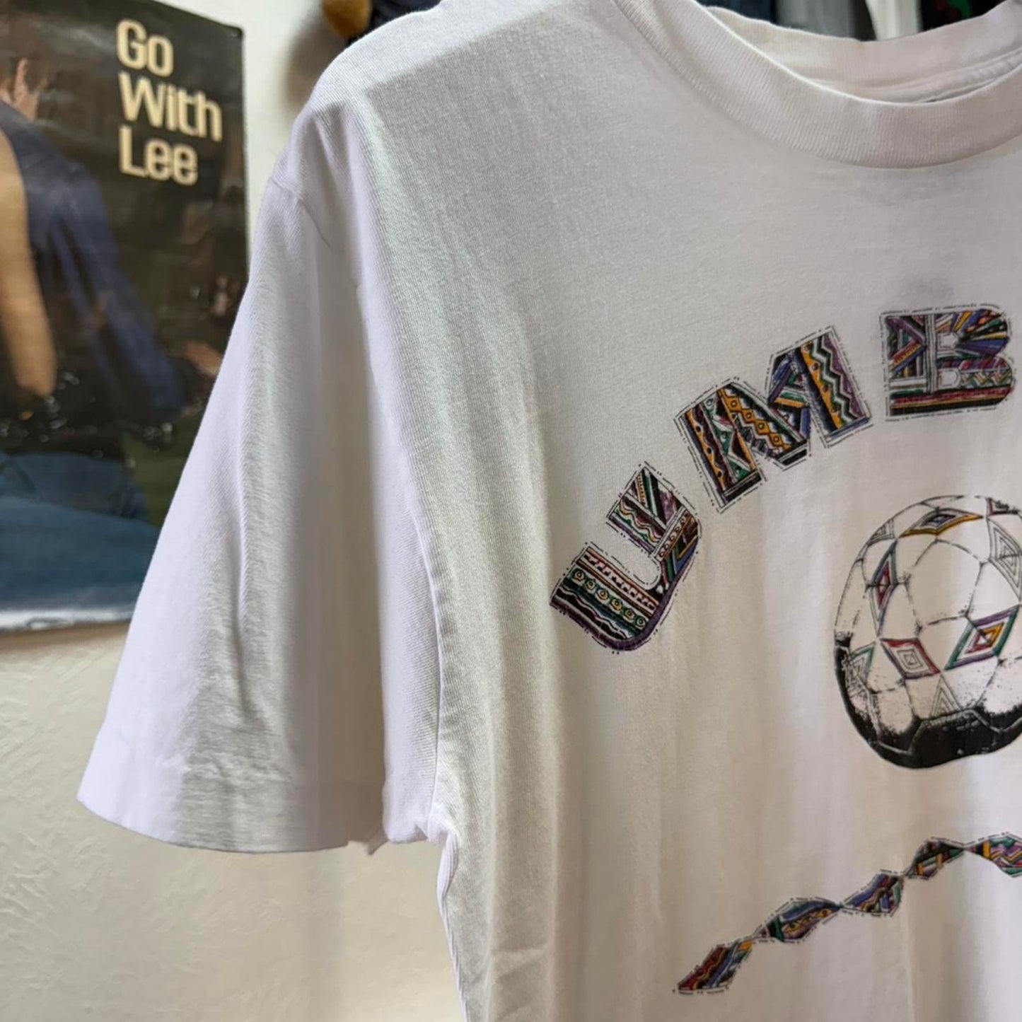 Vintage 90s Umbro Soccer Art Style T-Shirt - Large