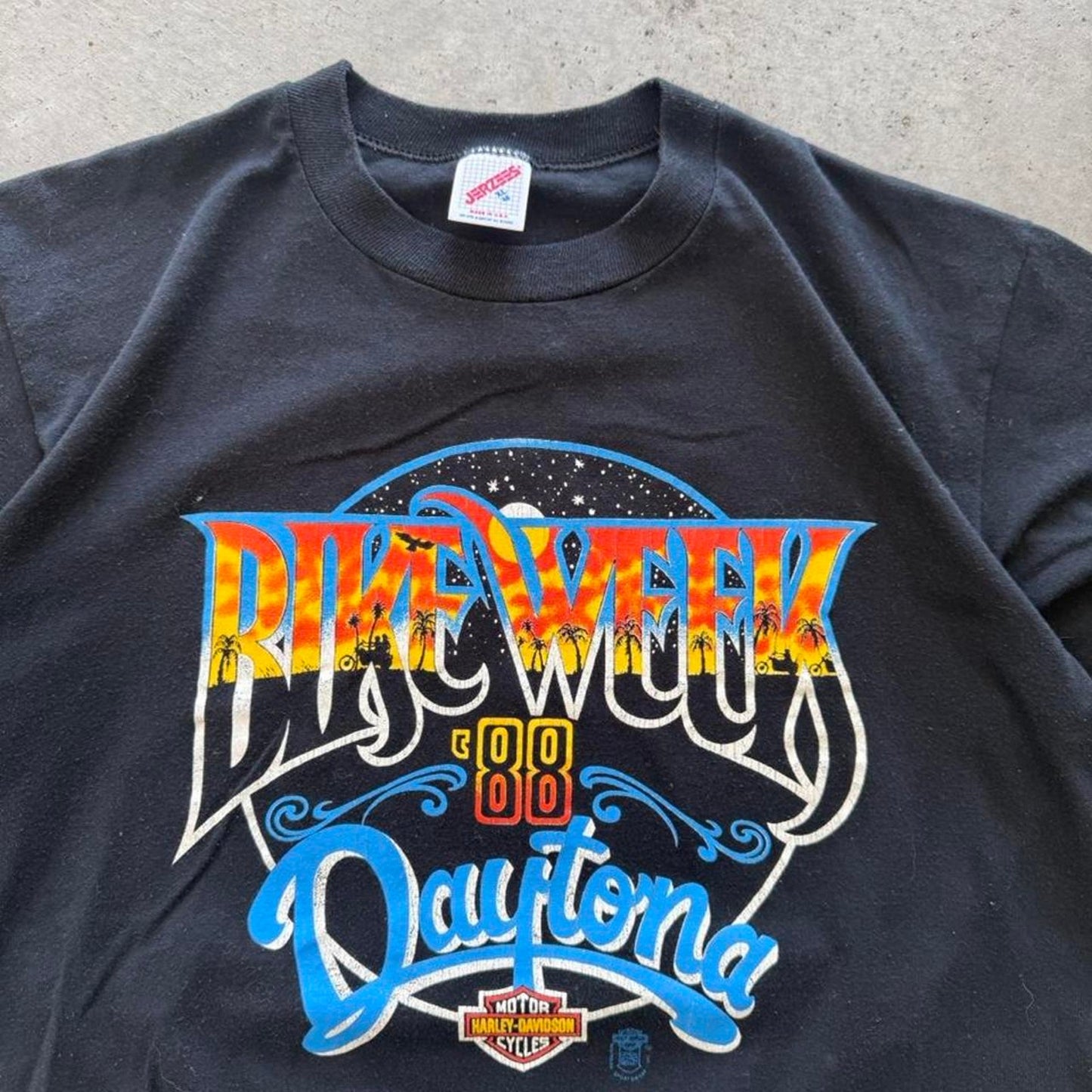 Vintage 1988 Daytona Bike Week Harley Davidson Motorcycles T-Shirt - X-Large