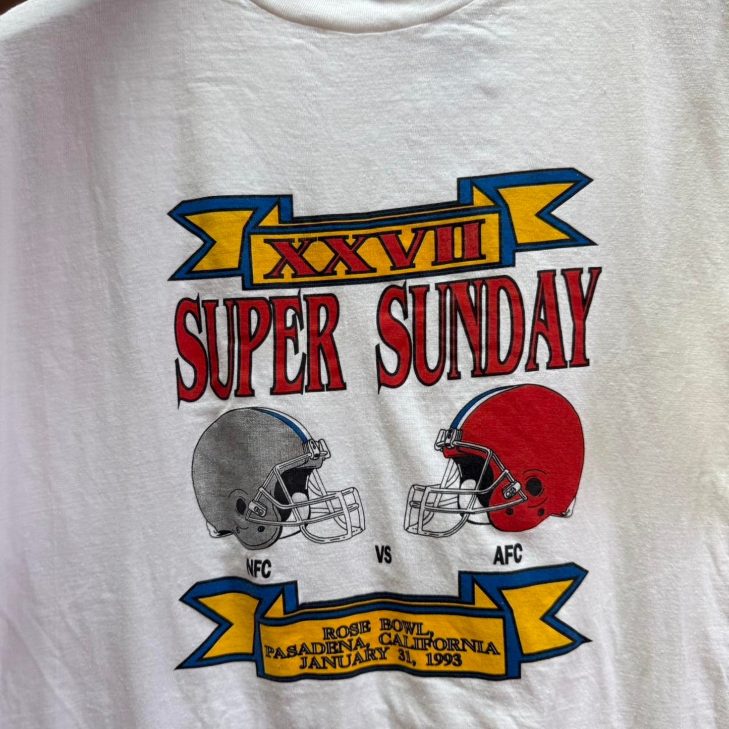 Vintage 90s Super Bowl Sunday NFL T-Shirt