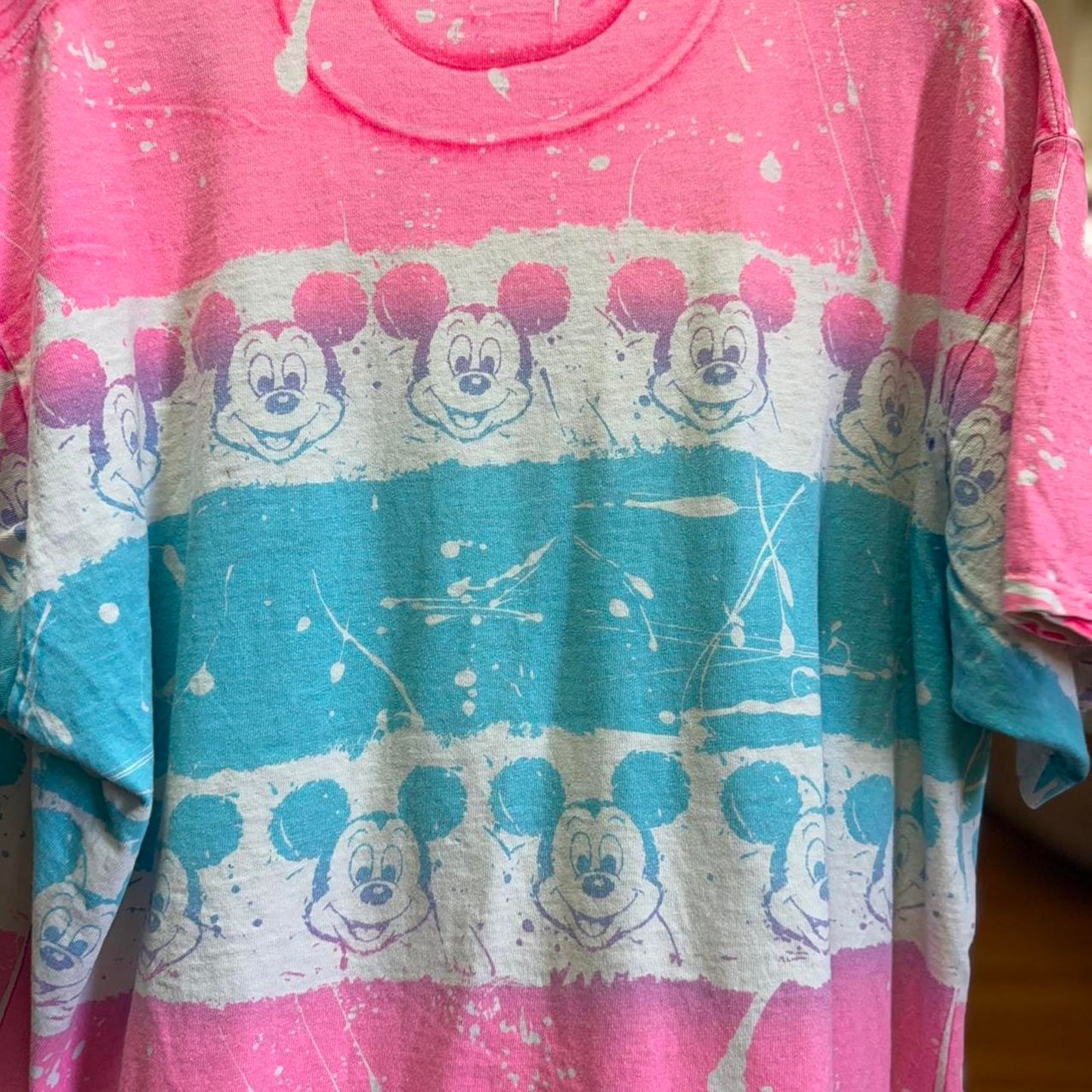 Vintage 90s Mickey Mouse AOP Disney T-Shirt - Large