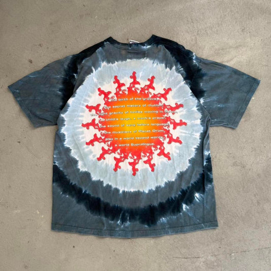 Vintage 90s Supralingua GD Liquid Blue Band T-Shirt - X-Large