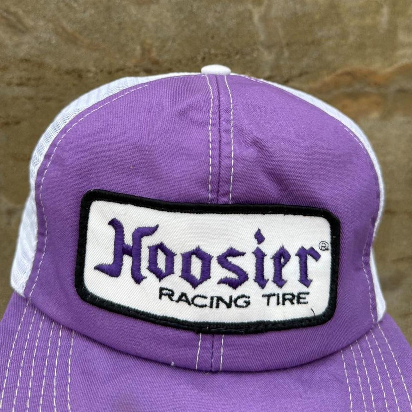 Vintage 90s Hoosier Racing Tire Racing Faded Trucker Cap