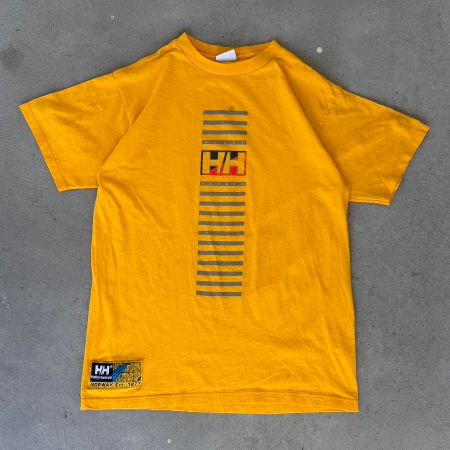 Vintage 90s Helly Hensen Outdoor Striped T-Shirt - Large