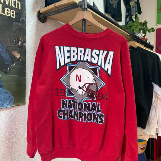 Vintage 90s Nebraska National Champions 1994 Football Crewneck - Large