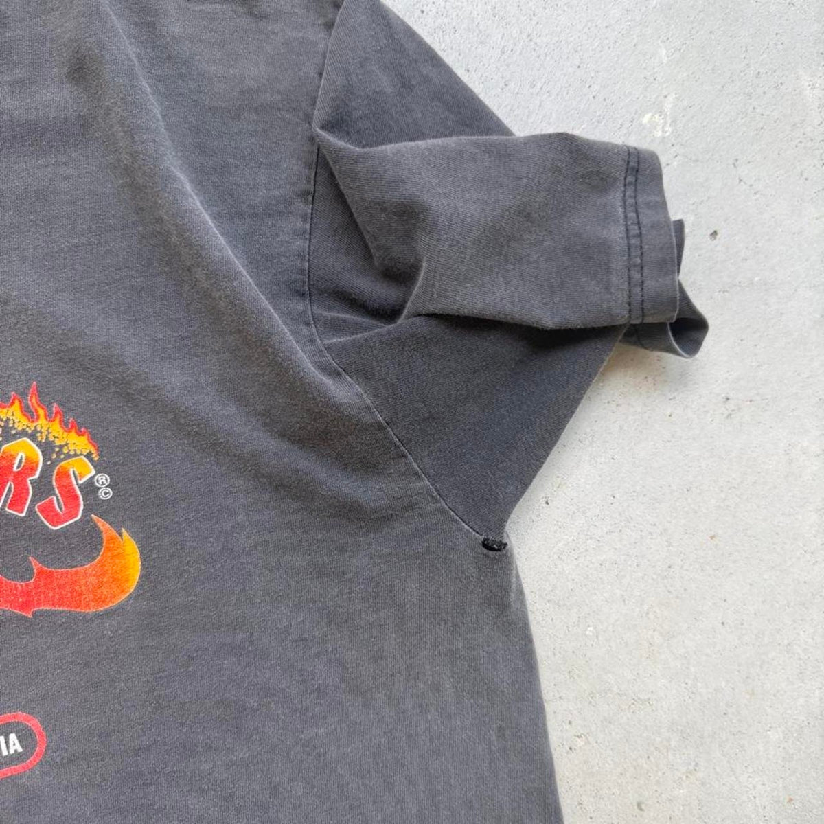 Vintage 90s Faded Frisco Choppers Custom Cycles Flame Biker T-Shirt - X-Large