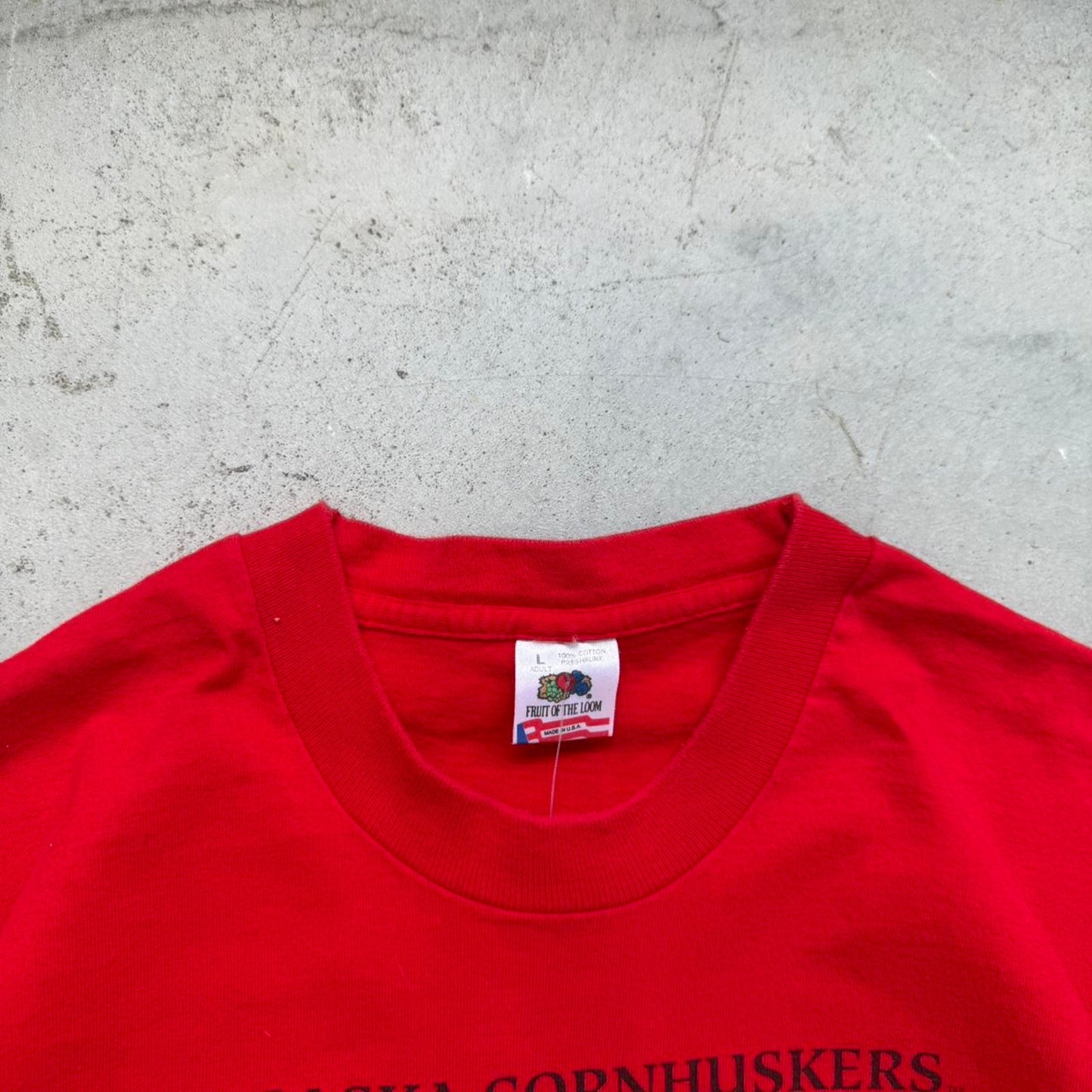 Vintage 1995 Nebraska Huskers National Champions Back 2 Back T-Shirt - Large